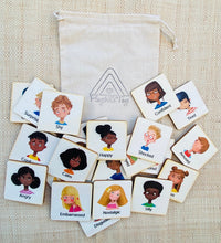 Load image into Gallery viewer, Emotion & Feelings Flash Cards for Children - Wooden Flash Cards Set - 6cm