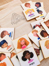 Load image into Gallery viewer, Emotion & Feelings Flash Cards for Children - Wooden Flash Cards Set - 6cm