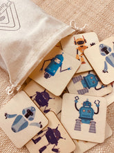 Load image into Gallery viewer, 24 Pieces Robots Wooden Memory Game