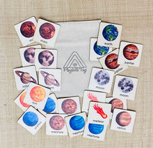 Load image into Gallery viewer, Wooden Solar System Memory Game Montessori and Waldorf Inspired Matching Space Games