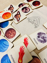 Load image into Gallery viewer, Wooden Solar System Memory Game Montessori and Waldorf Inspired Matching Space Games