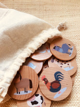 Load image into Gallery viewer, Montessori and Waldorf Inspired Farm Animals Matching and Memory Game -  16 Piece Set