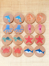 Load image into Gallery viewer, Montessori and Waldorf Inspired Sea Life Matching and Memory Game -  16 Piece Set
