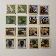 Load image into Gallery viewer, Montessori Wooden Animals Match & Memory Game - 16 Piece Set