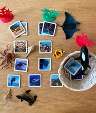 Load image into Gallery viewer, Montessori and Waldorf Inspired Sea Life Animal Matching and Memory Game -  18 Piece Set