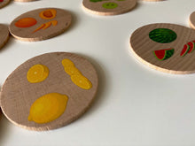 Load image into Gallery viewer, Montessori and Waldorf Inspired Fruit Matching and Memory Game -  16 Piece Set
