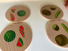 Load image into Gallery viewer, Montessori and Waldorf Inspired Fruit Matching and Memory Game -  16 Piece Set