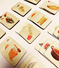 Load image into Gallery viewer, Montessori learning sequence wooden cards| match toys cards perfect for homeschooling.