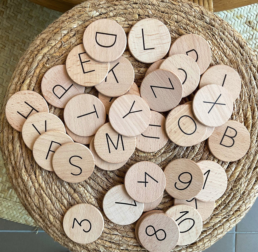 Wooden Alphabet and Numbers Set