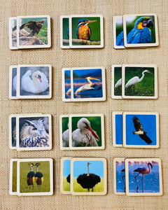 Match a Pair of Birds Wooden Memory Game