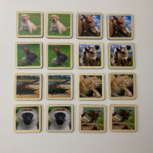 Load image into Gallery viewer, Montessori Wooden Animals Match &amp; Memory Game - 16 Piece Set
